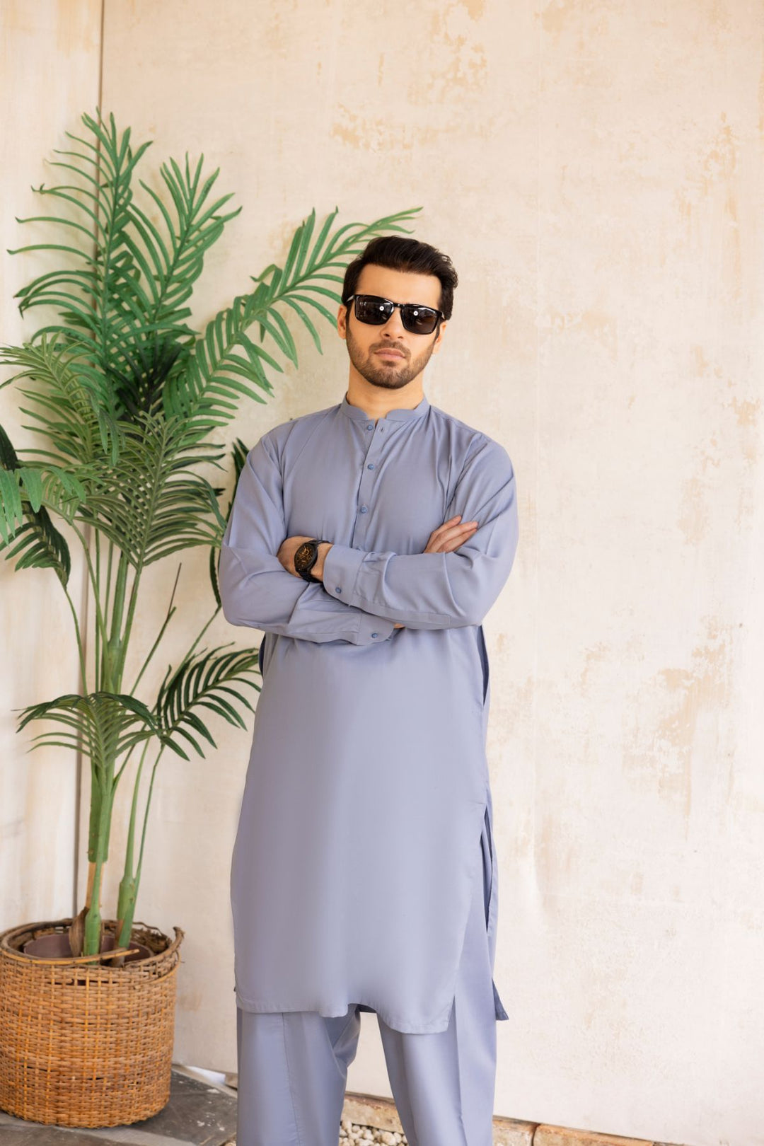 Men Shalwar Kameez Stitched-4156W-B