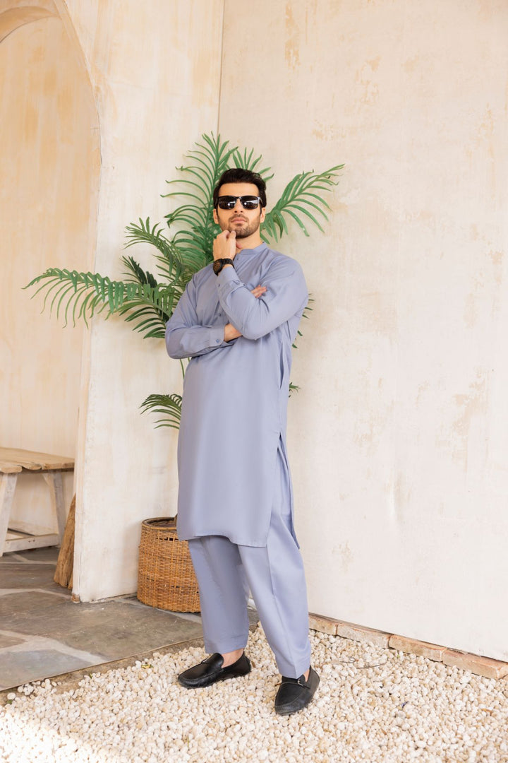 Men Shalwar Kameez Stitched-4156W-B