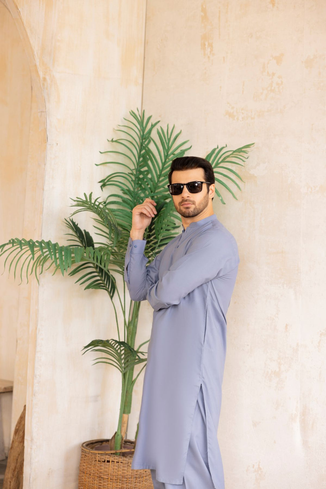 Men Shalwar Kameez Stitched-4156W-B