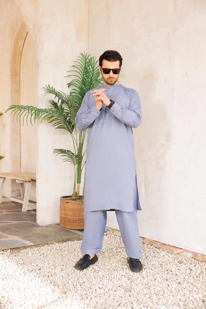 Men Shalwar Kameez Stitched-4156W-B