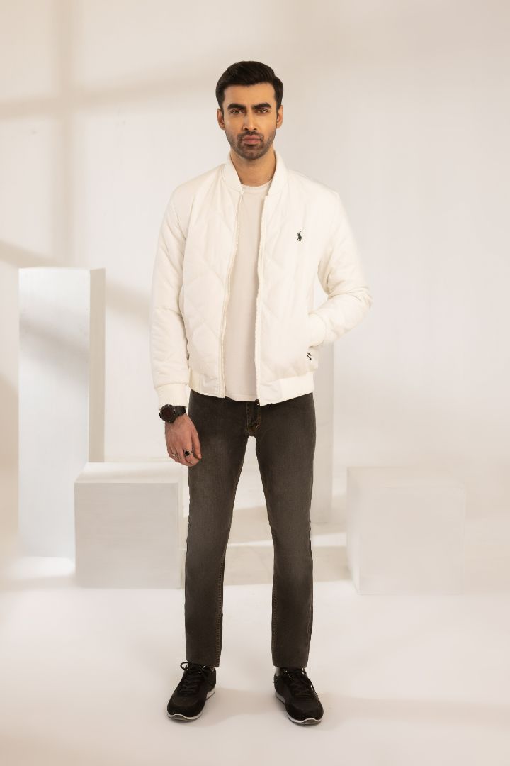 WHITE POLO JACKET (NJY-10DK)