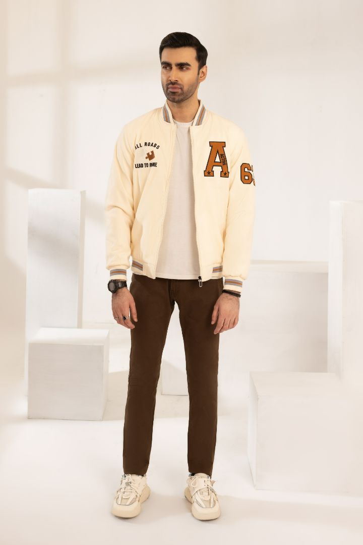 VARSITY CREAM JACKET (9852DK)