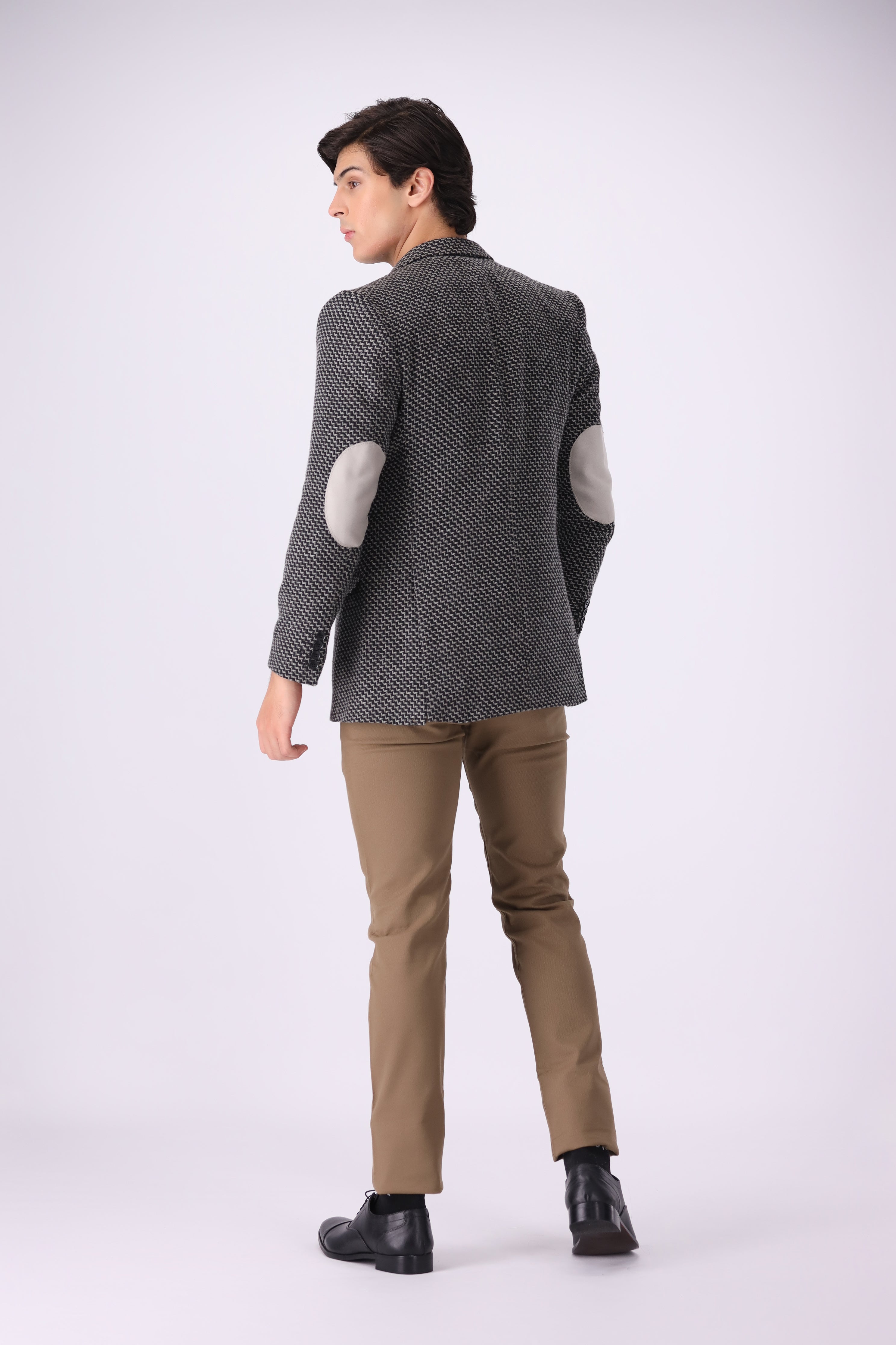 BLACK TWEED SELF COAT (MJ4)
