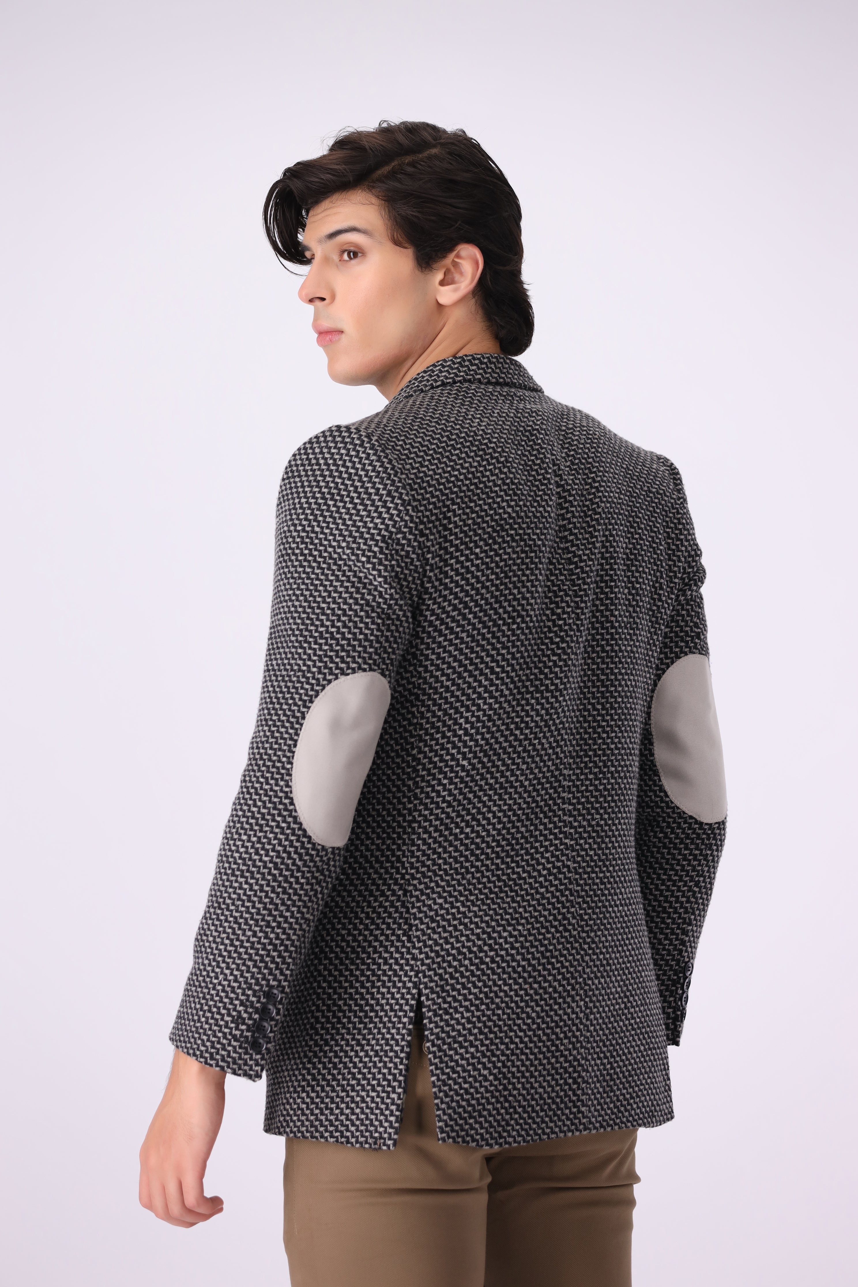 BLACK TWEED SELF COAT (MJ4)
