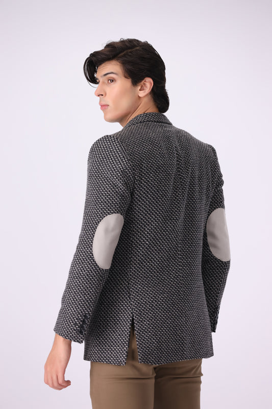 BLACK TWEED SELF COAT (MJ4)