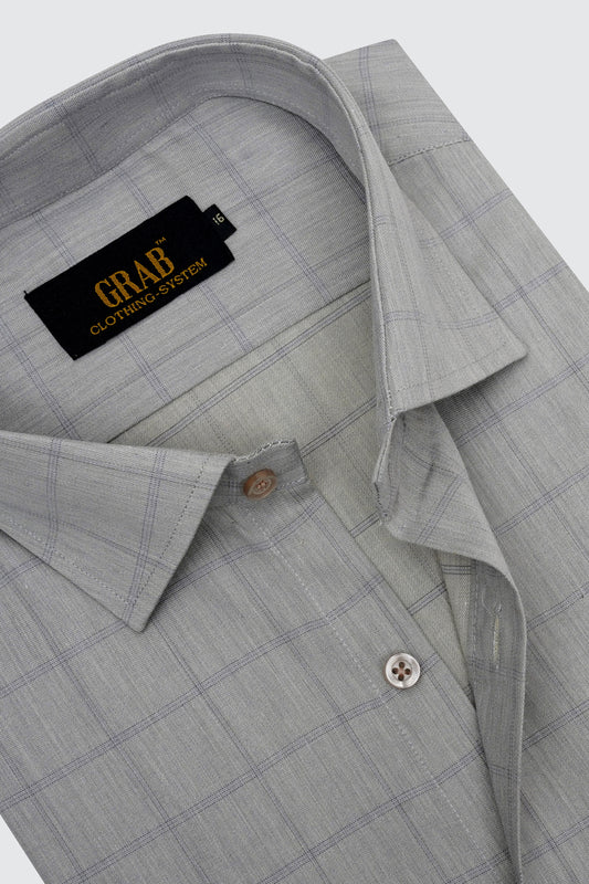 GREY CHECK SHIRT