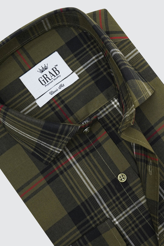 GREEN CHECK SHIRT
