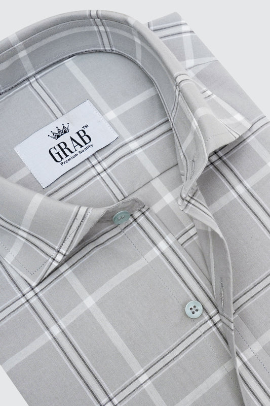 GREY CHECK SHIRT