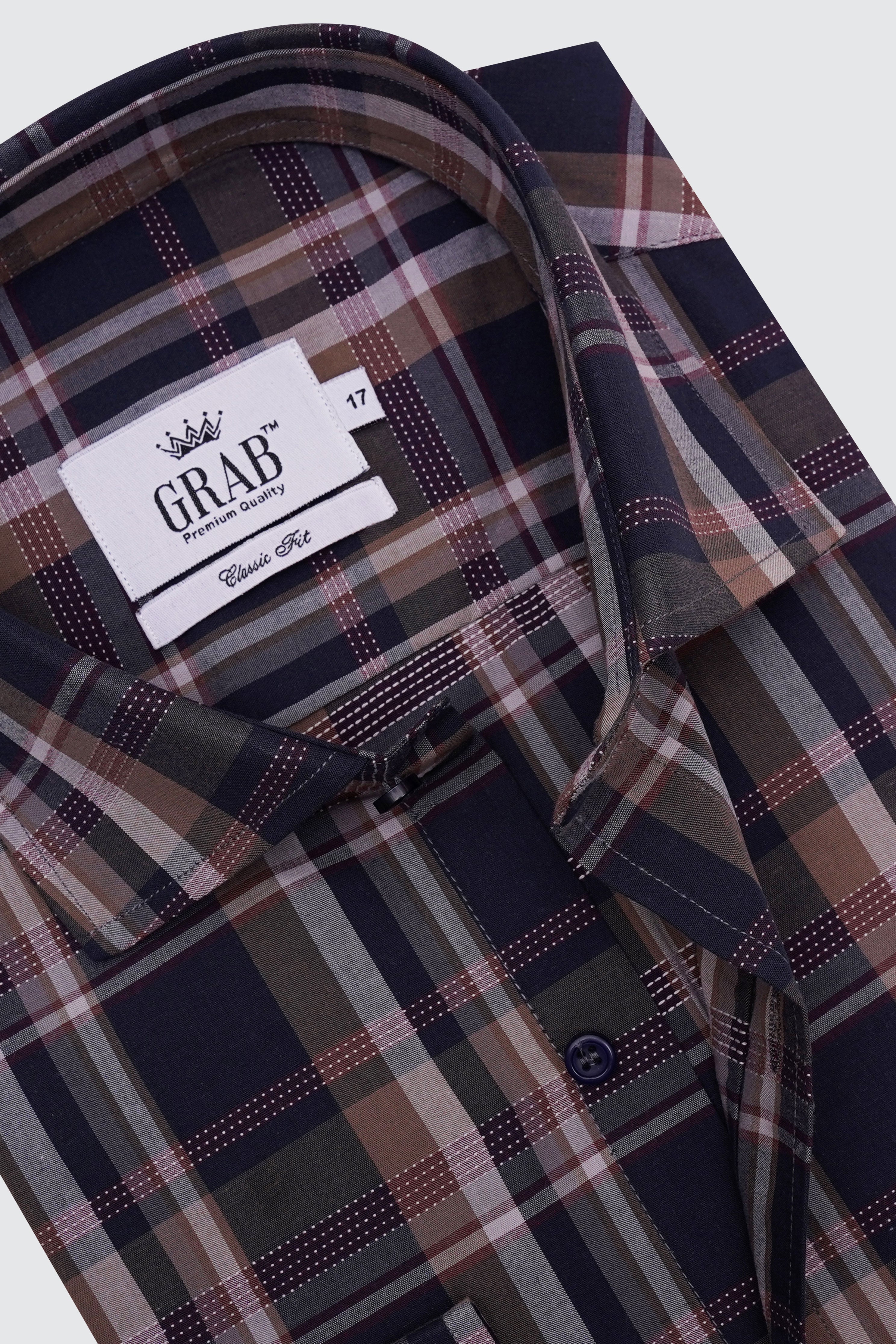 Blue CHECK SHIRT
