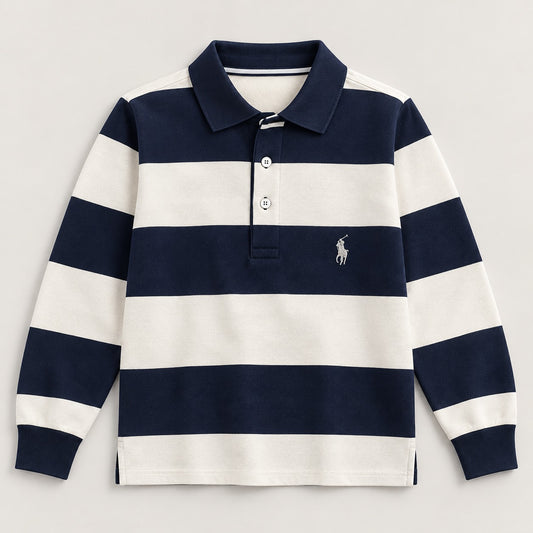 STRIPED RUGBY POLO