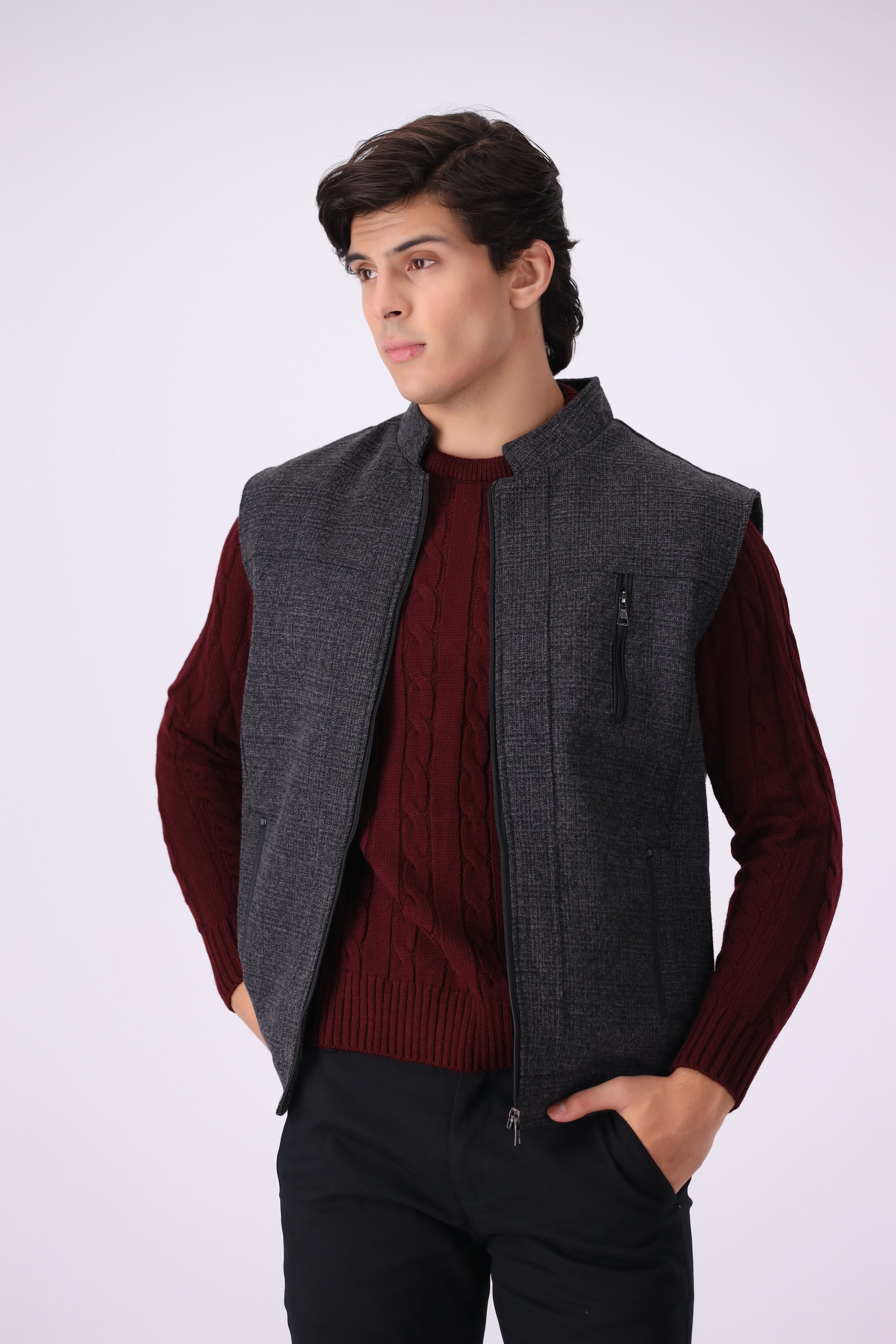 GRAY JACKET TWEED S/L (083N)