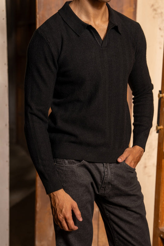 POLO FULL SLEEVE BLACK