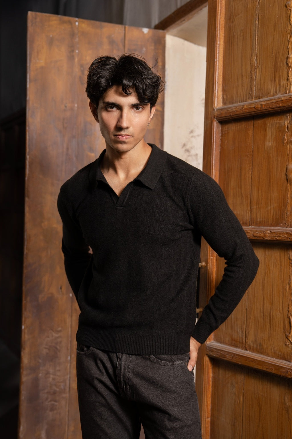 POLO FULL SLEEVE BLACK