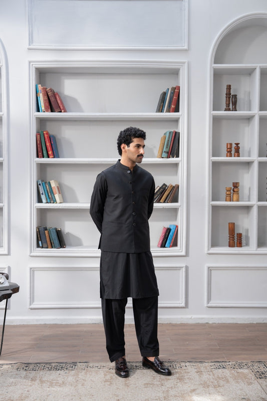 CLASSIC BLACK WAISTCOAT SET
