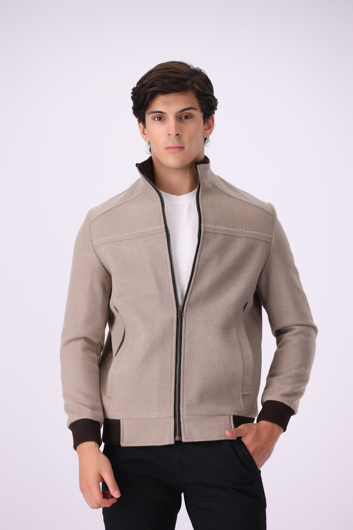 BEIGE JACKET TWEED FS (2461)