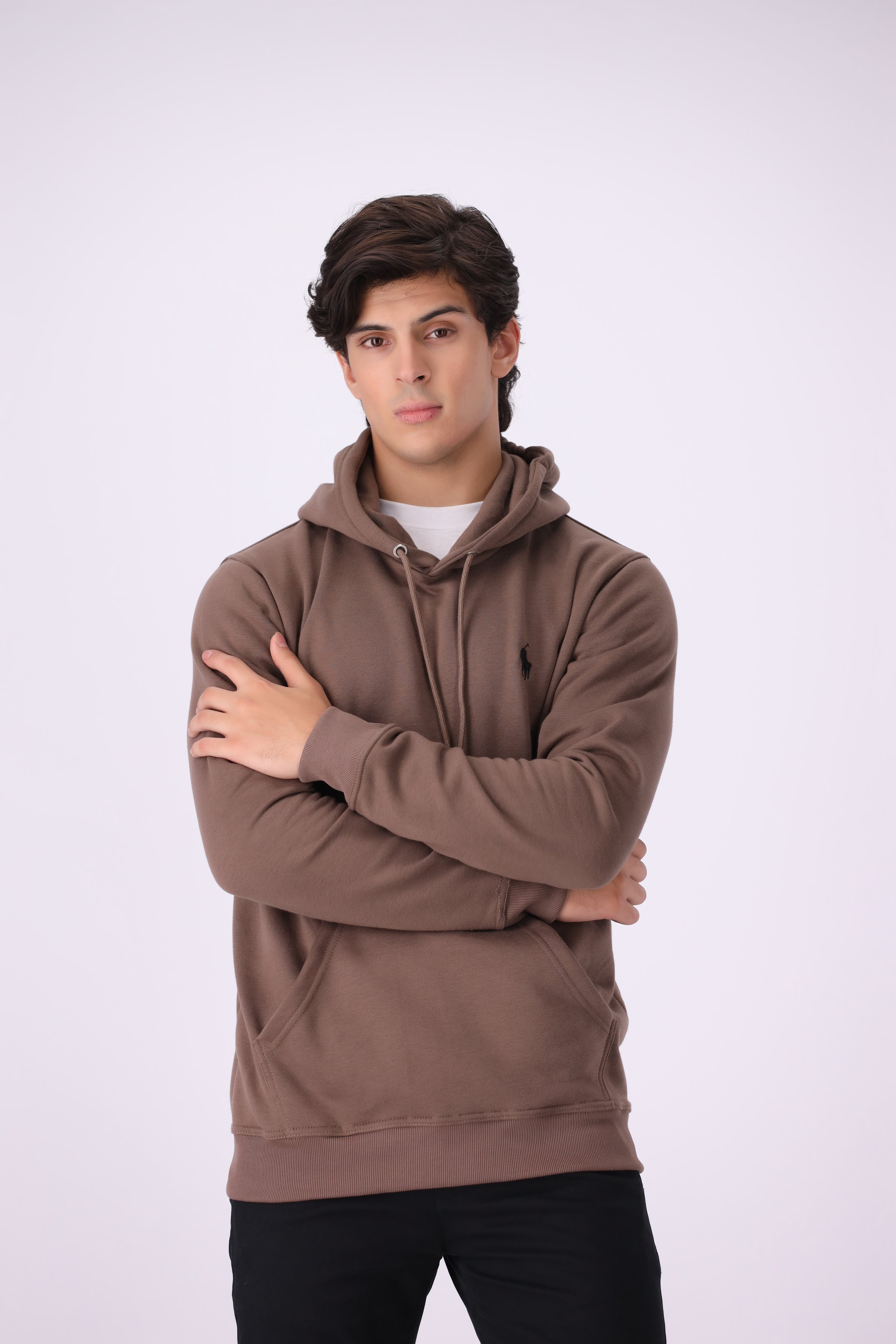 D-BROWN UPER FLEECE HUD (AIZAD)