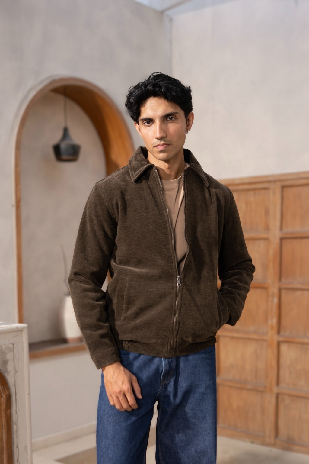 CORDUROY ZIP UP JACKET