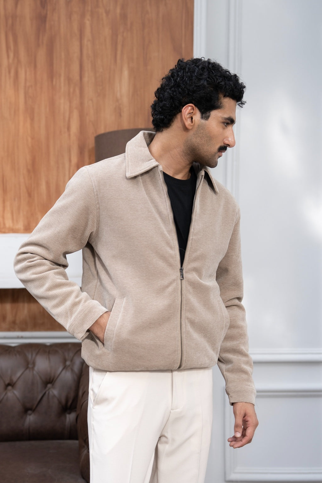 CORDUROY ZIP UP JACKET