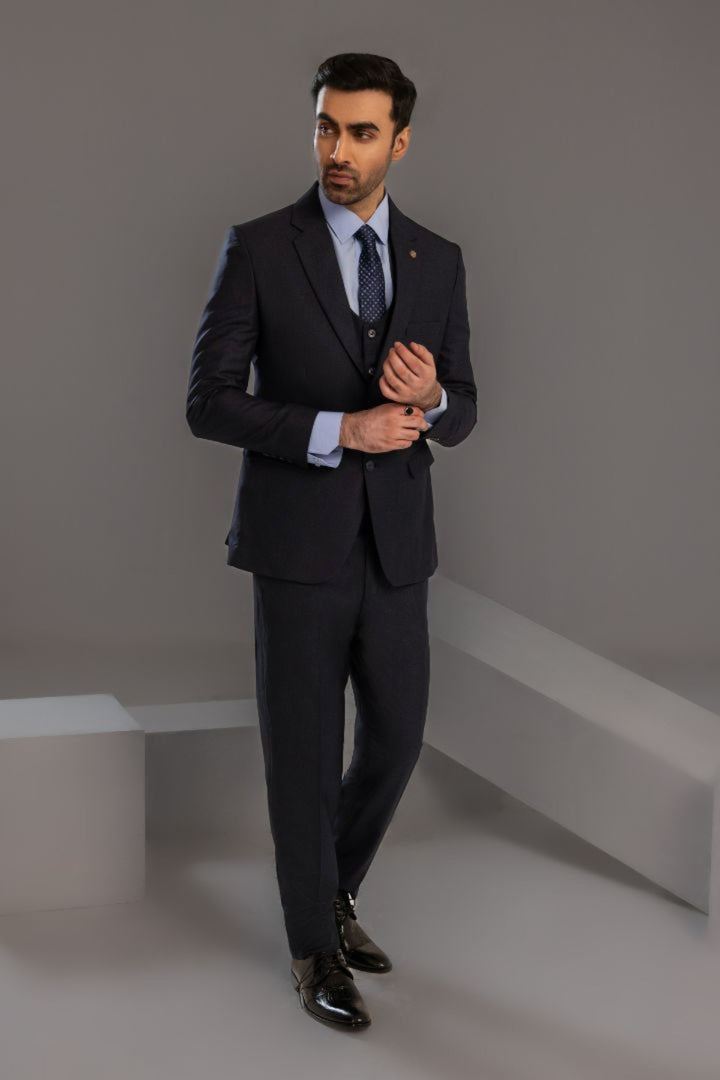 BLACK DESIGNER 3 PIECE SUIT S52